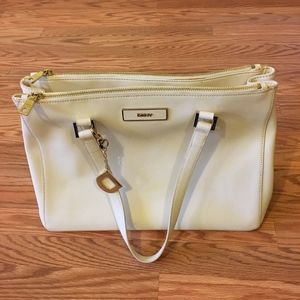 Leather DKNY tote/laptop bag